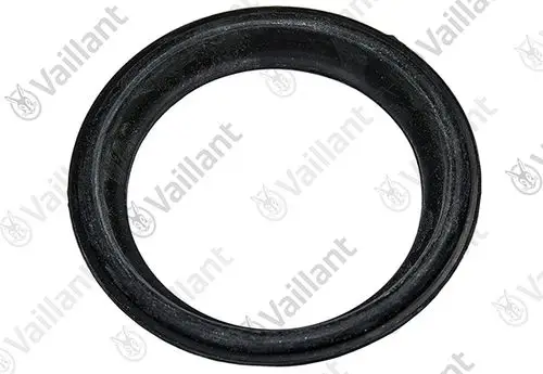 Schwarze Gummidichtung von Vaillant mit runder Form, geeignet für Deckel von Heizgeräten.